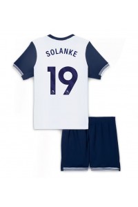 Tottenham Hotspur Dominic Solanke #19 Jalkapallovaatteet Lasten Kotipeliasu 2024-25 Lyhythihainen (+ Lyhyet housut)